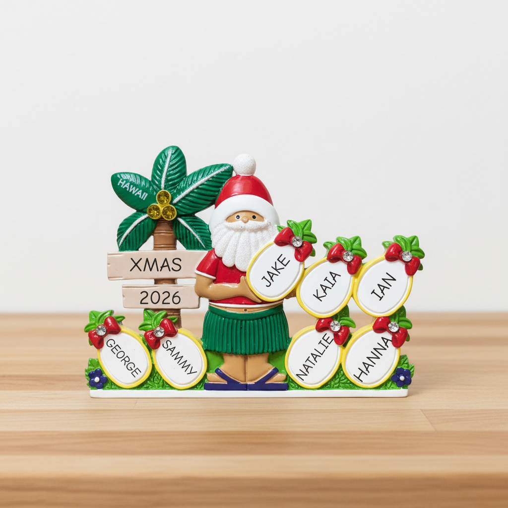317: Pineapple Family of 7 Tabletop Ornament