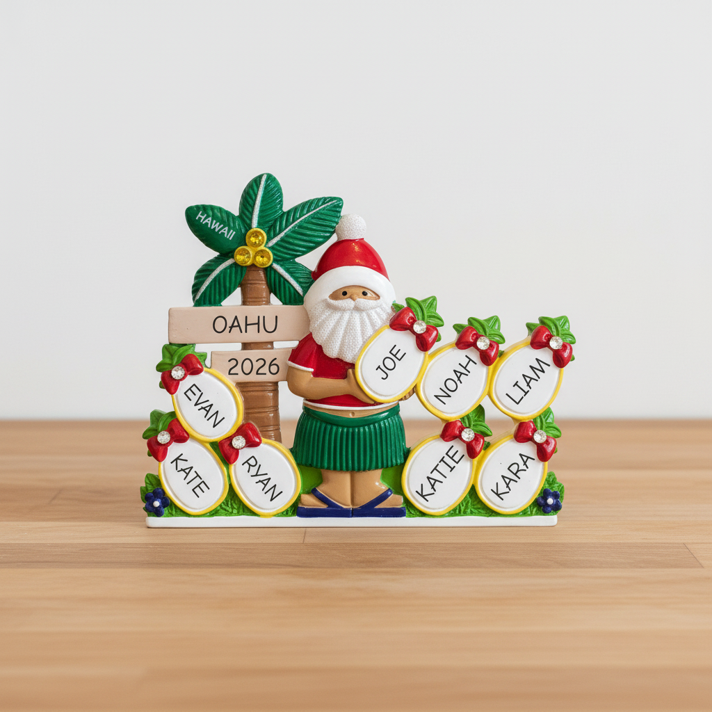 318: Pineapple Family of 8 Tabletop Ornament