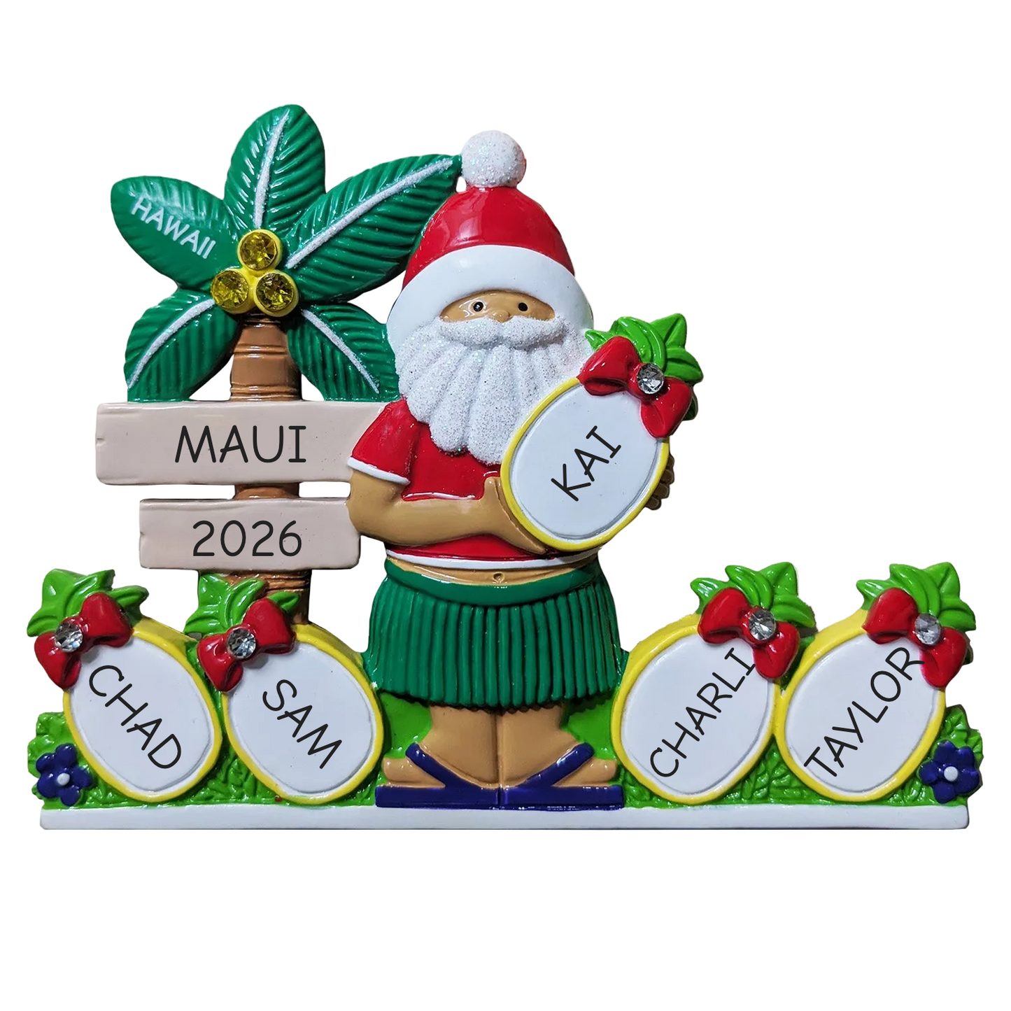 315: Pineapple Family of 5 Tabletop Ornament