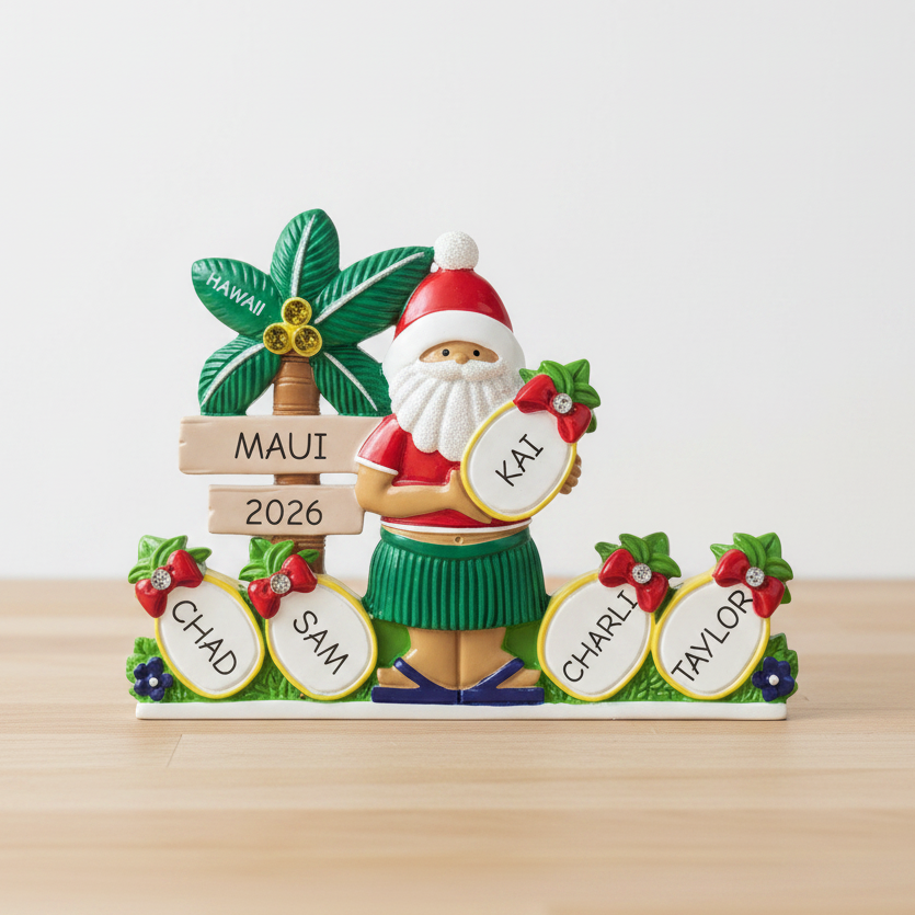 315: Pineapple Family of 5 Tabletop Ornament