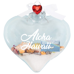BB101AH: Heart Ornament - Aloha Hawaii