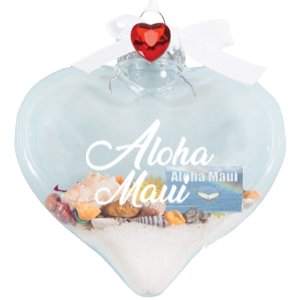 BB101AM: Heart Ornament - Aloha Maui