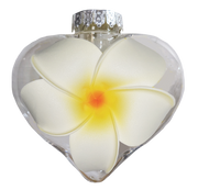 BB101FP: Heart Ornament w/ Plumeria - 24 Pack