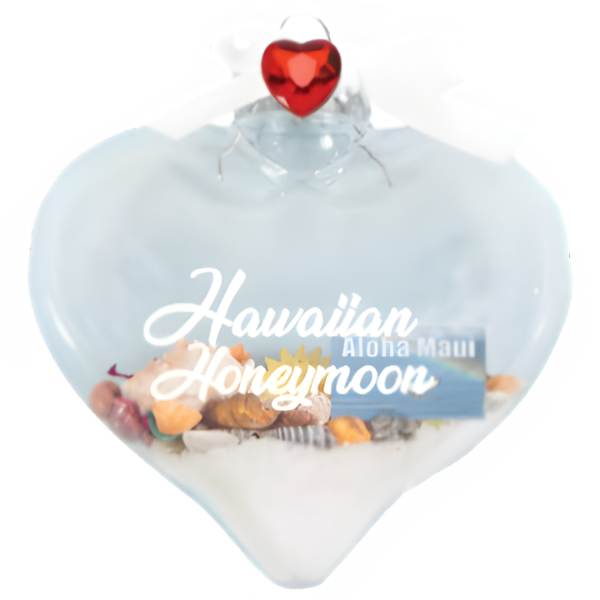 BB101HH: Heart Ornament - Hawaiian Honeymoon