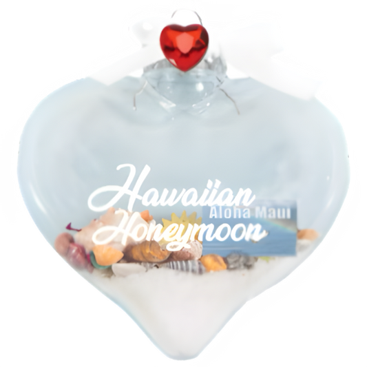 BB101HH: Heart Ornament - Hawaiian Honeymoon