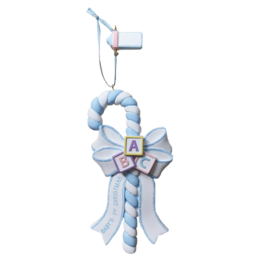 CAN262B: Baby Boy ABC Candy Cane