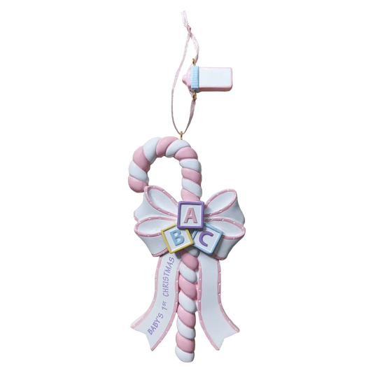 CAN262G: Baby Girl ABC Candy Cane