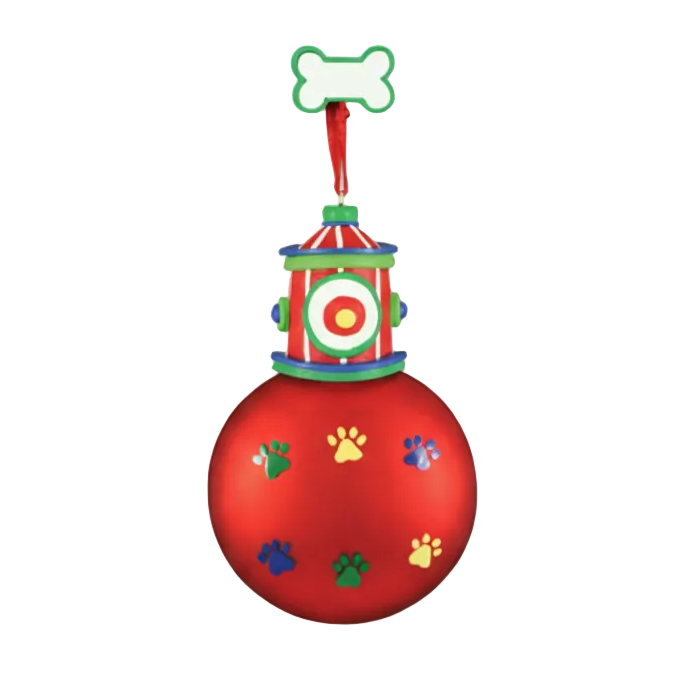 CL159: Glass Dog Fire Hydrant Ball