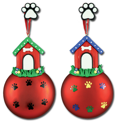 CL160: DOG HOUSE GLASS BALL