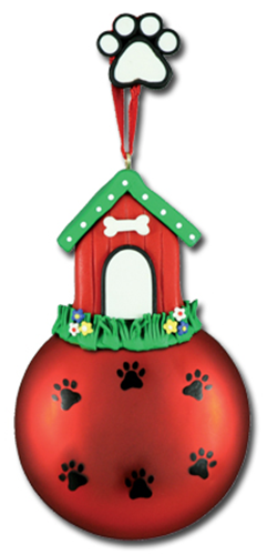 CL160: DOG HOUSE GLASS BALL