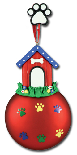 CL160: DOG HOUSE GLASS BALL