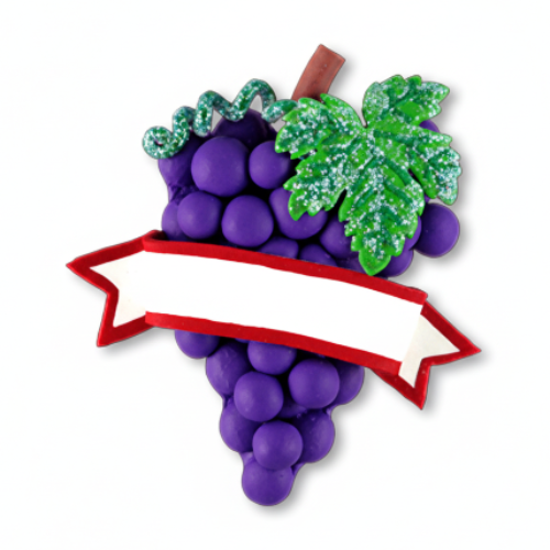 CL186M: Grapes w/ Banner Magnet