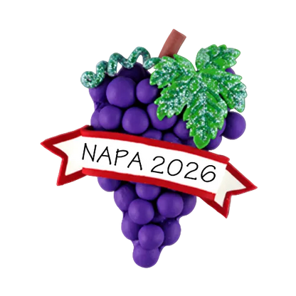CL186M: Grapes w/ Banner Magnet