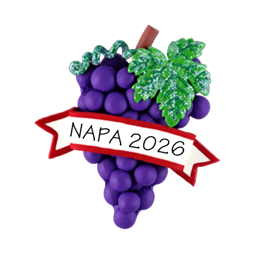CL186M: Grapes w/ Banner Magnet