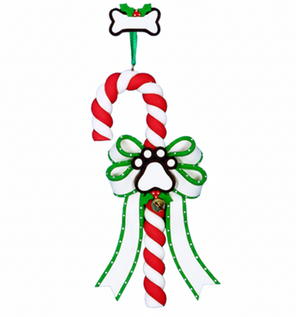CL286: Paw Print Candy Cane