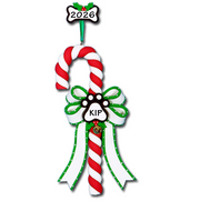 CL286: Paw Print Candy Cane