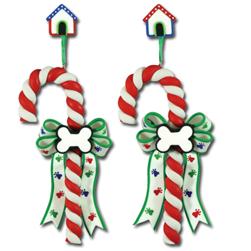 CL292: DOG BONE CANDY CANE