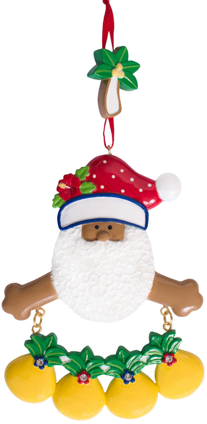 CR184N: New Tropical Santa w/ 4 Pineapples