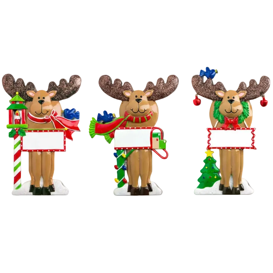 CR229PK: Glitter Antler Moose - 36 Pack