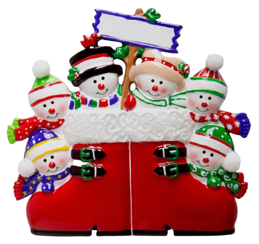 CR446: RED SNOWMAN BOOTS FAMILY-6