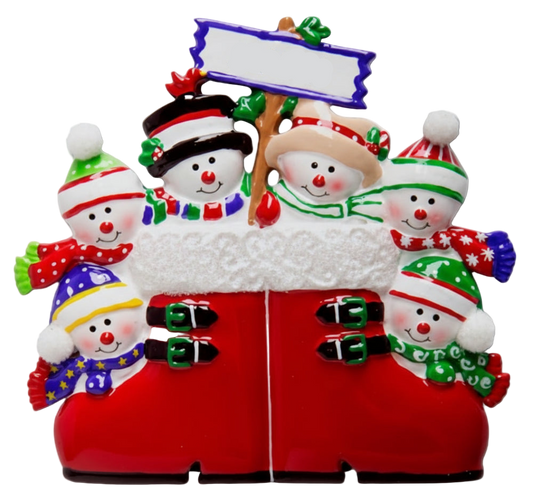 CR446: RED SNOWMAN BOOTS FAMILY-6
