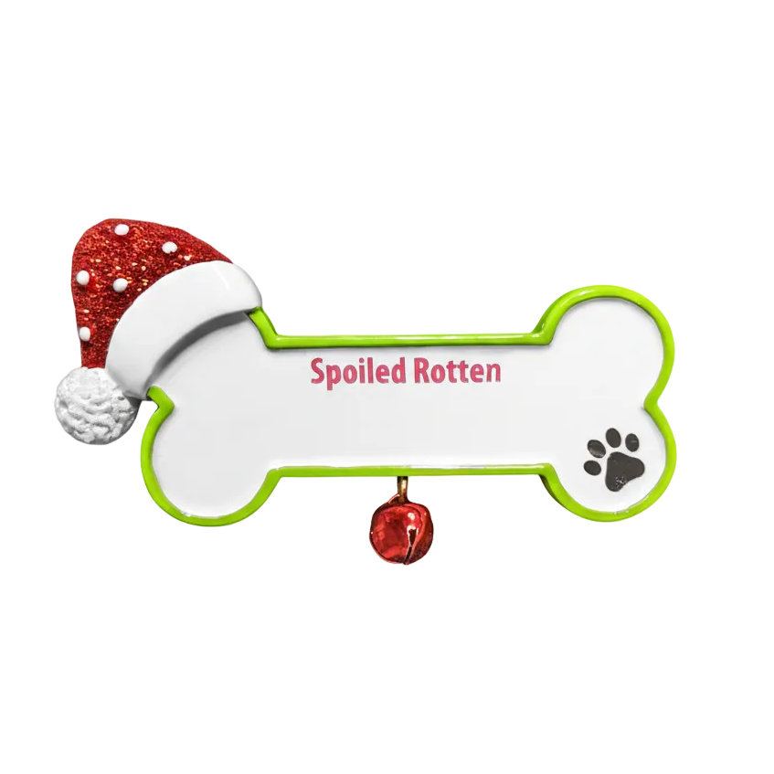 CR515: Dog Bone W/ Santa Hat