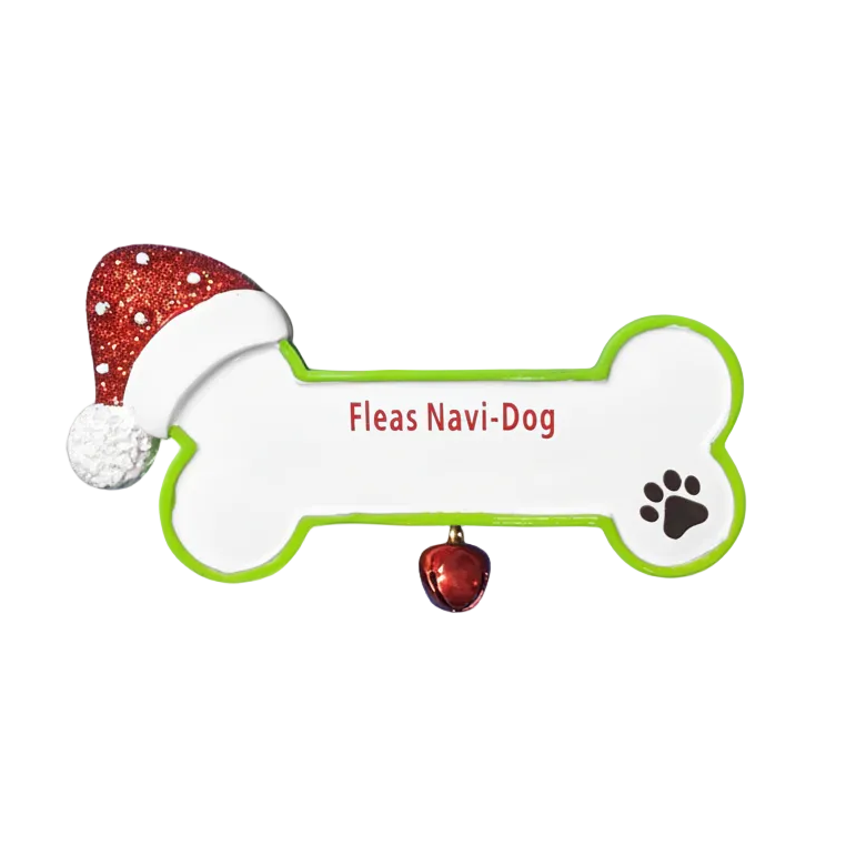 CR515: Dog Bone W/ Santa Hat