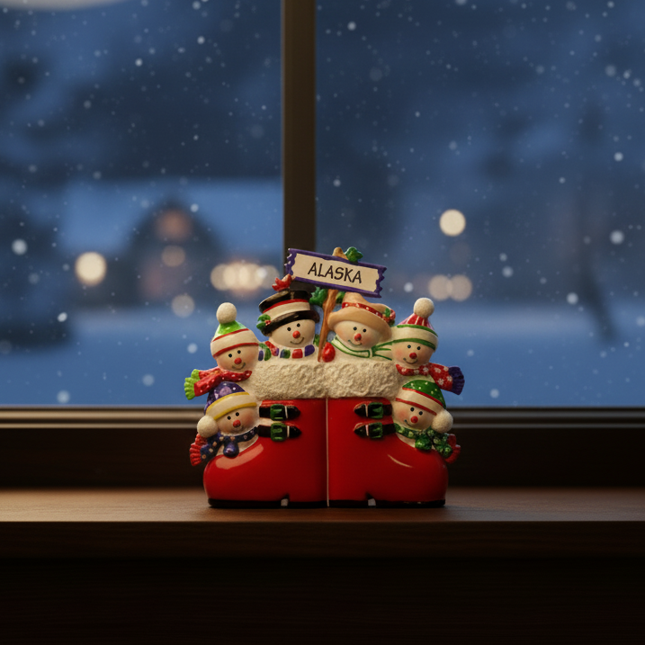 CR446: RED SNOWMAN BOOTS FAMILY-6