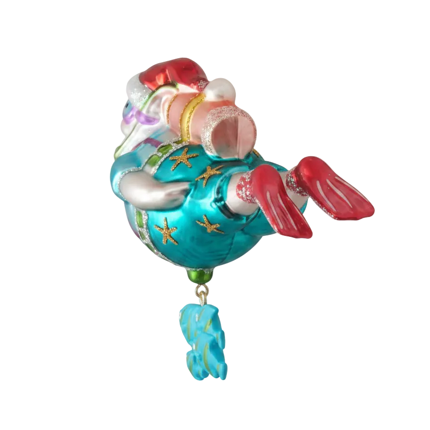 HZZ104: Glass Snorkel Santa - 12 Pack