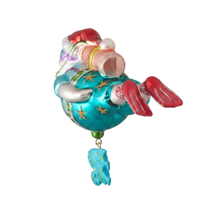 HZZ104: Glass Snorkel Santa - 12 Pack