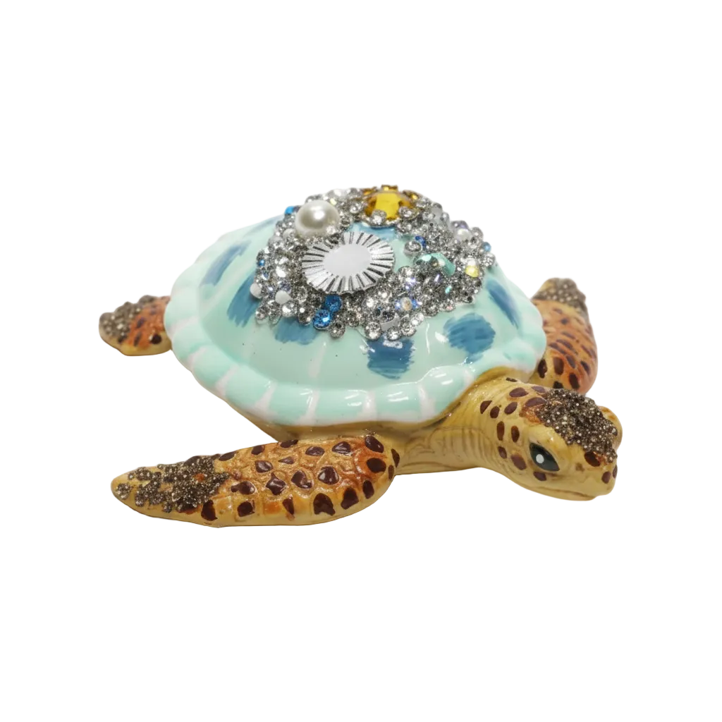 HZZ105: Blue Glass Turtle - 12 Pack