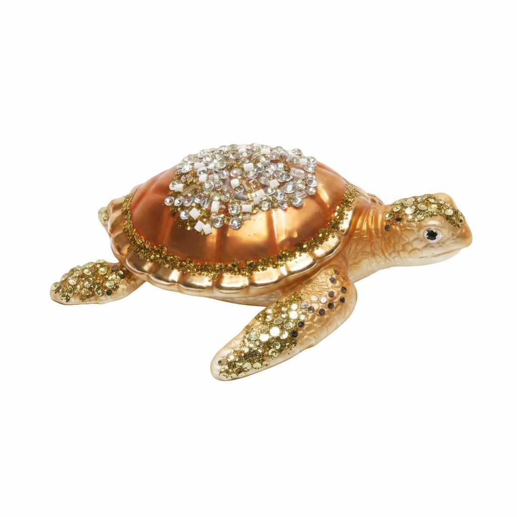 HZZ106: Gold Glass Turtle - 12 Pack