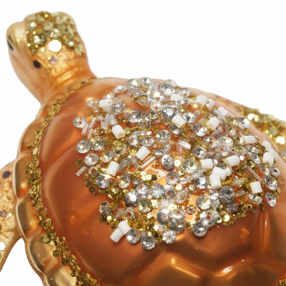 HZZ106: Gold Glass Turtle - 12 Pack