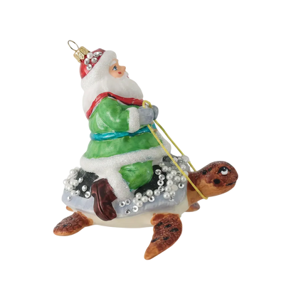 HZZ113: Glass Santa & Turtle - 12 Pack