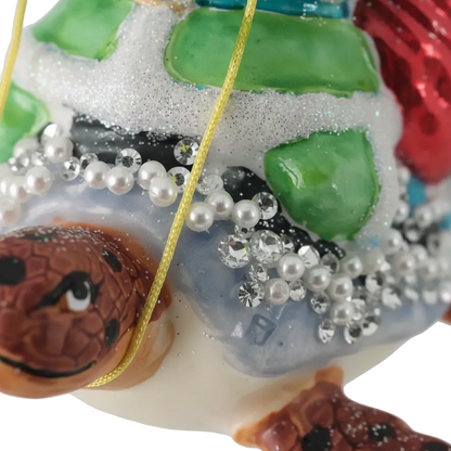 HZZ113: Glass Santa & Turtle - 12 Pack