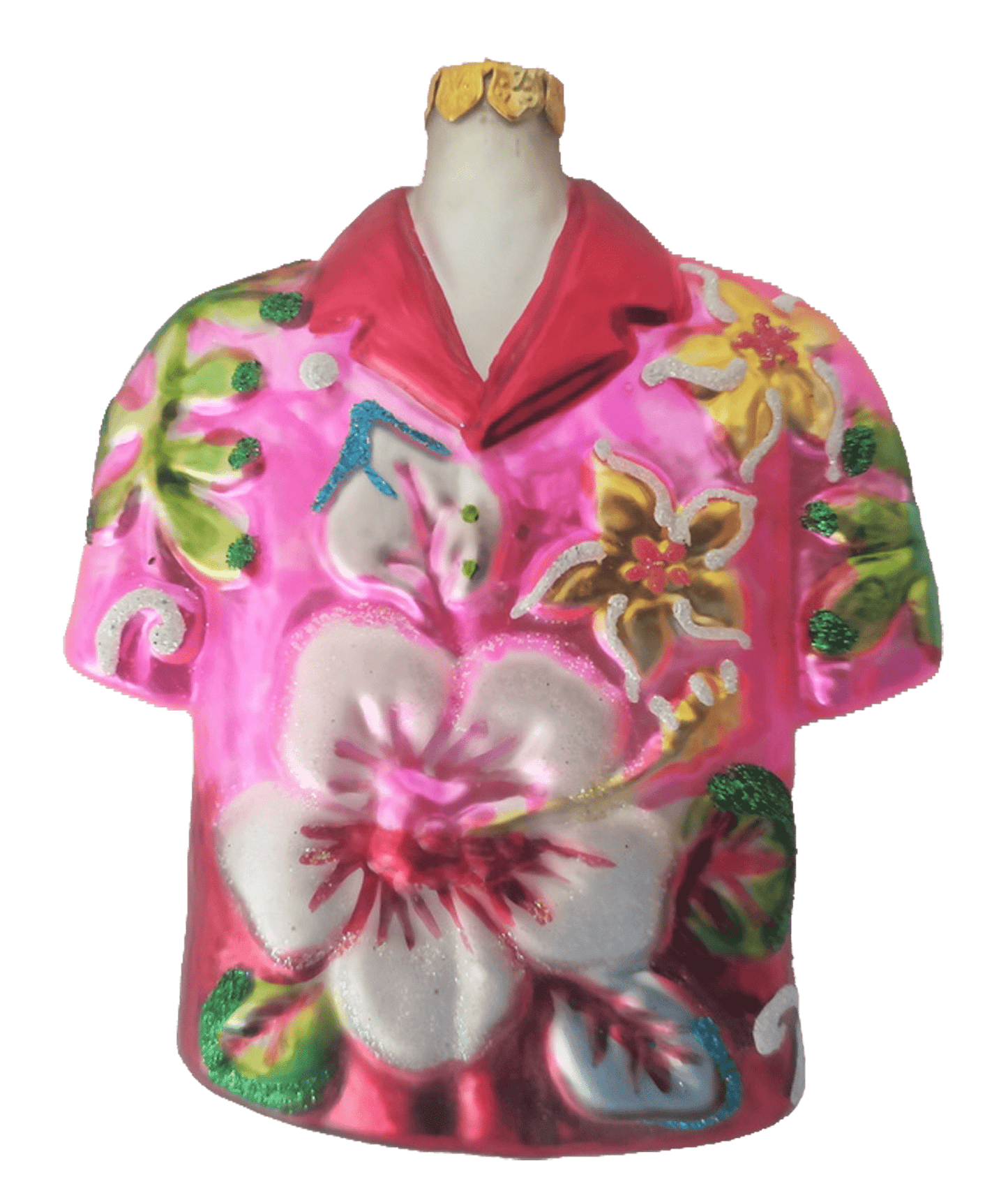 HZZ118: Pink Glass Aloha Shirt