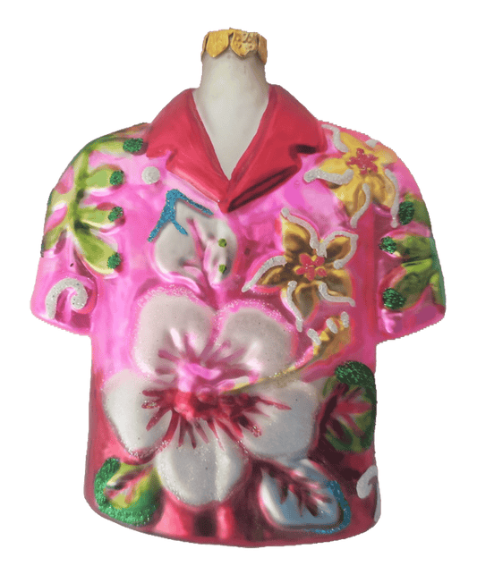 HZZ118: Pink Glass Aloha Shirt