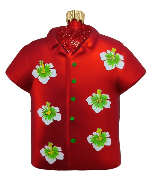 HZZ119: Red Glass Aloha Shirt