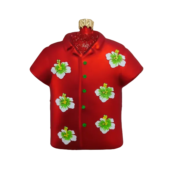 HZZ119: Red Glass Aloha Shirt