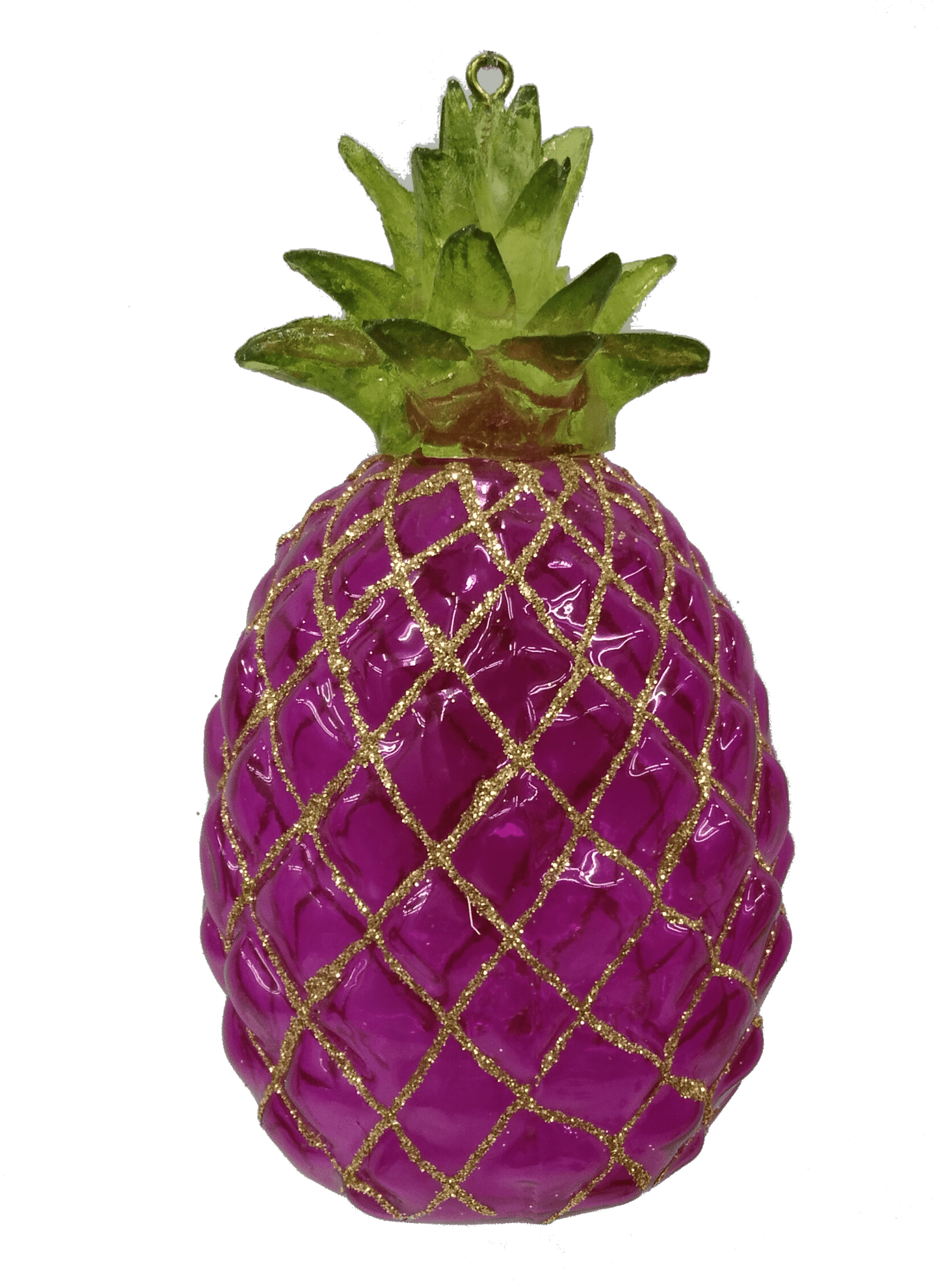 HZZ121P: Clear Glass Pink Pineapple