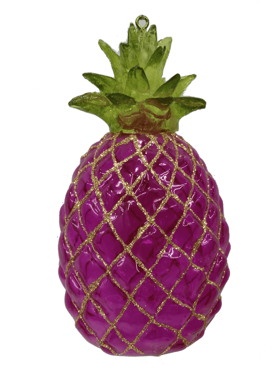 HZZ121P: Clear Glass Pink Pineapple