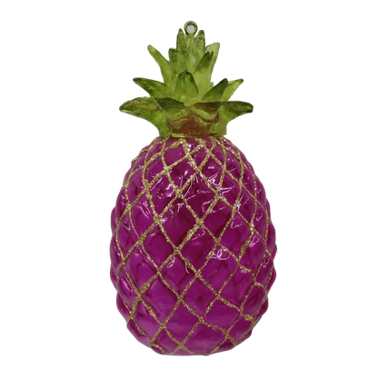 HZZ121P: Clear Glass Pink Pineapple - 12 Pack