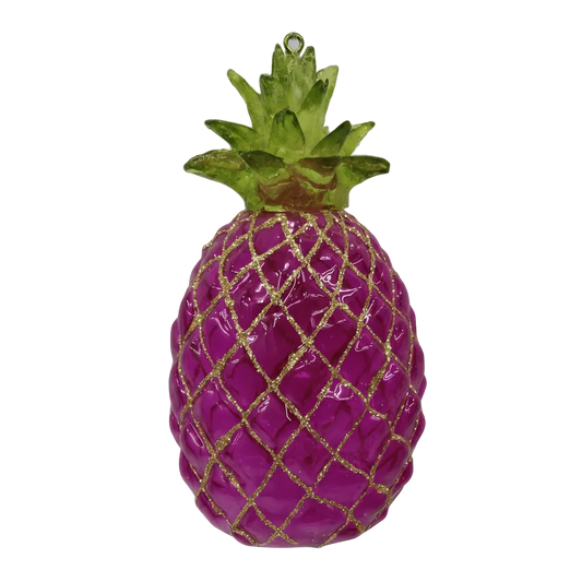 HZZ121P: Clear Glass Pink Pineapple - 12 Pack