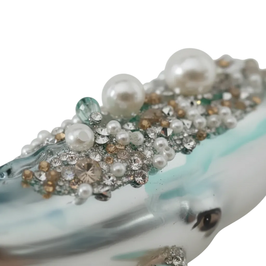 HZZ123: Glass Beaded Blue Whale - 12 Pack