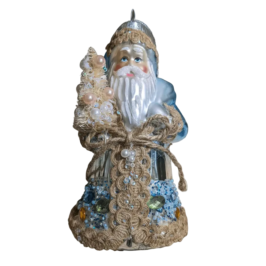 HZZ124: Glass Royal Beach Santa