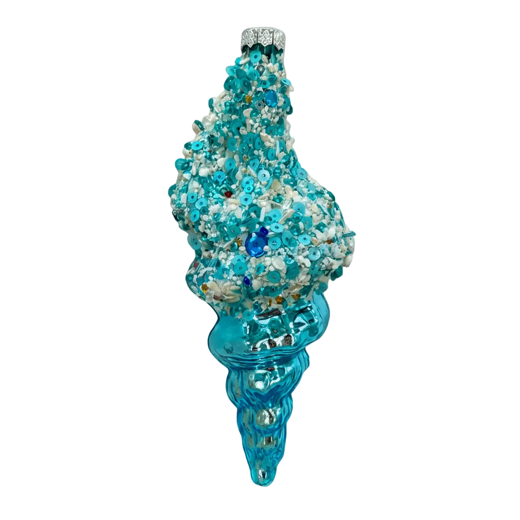 HZZ132: Light Blue Glass Shell