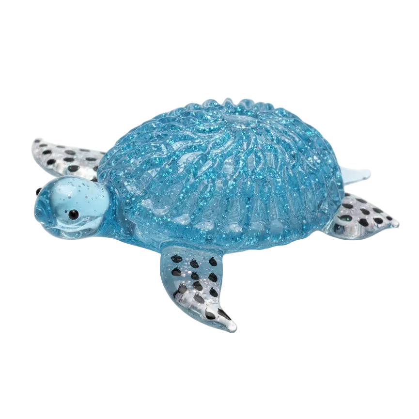 HZZ135: Glass Turtle w/ Spots