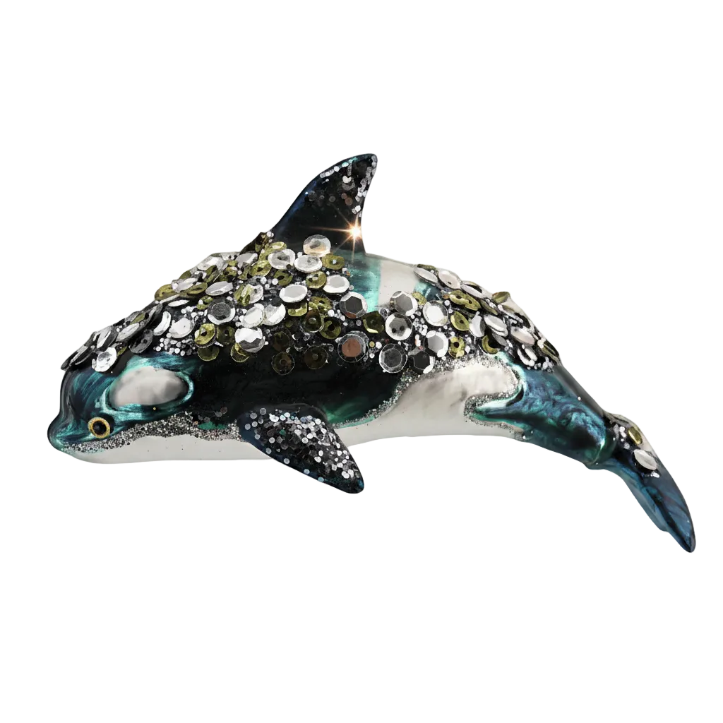 HZZ139: Glass Beaded Orca