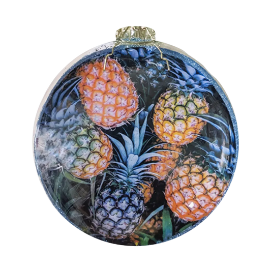 HZZ152: Glass Flat Disc - Pineapple - 12 Pack