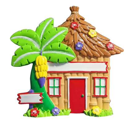 LR115: Hut & Palm Tree Table Topper